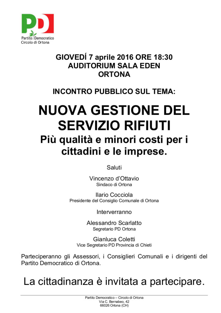 incontro PD Ortona 07.04.2016